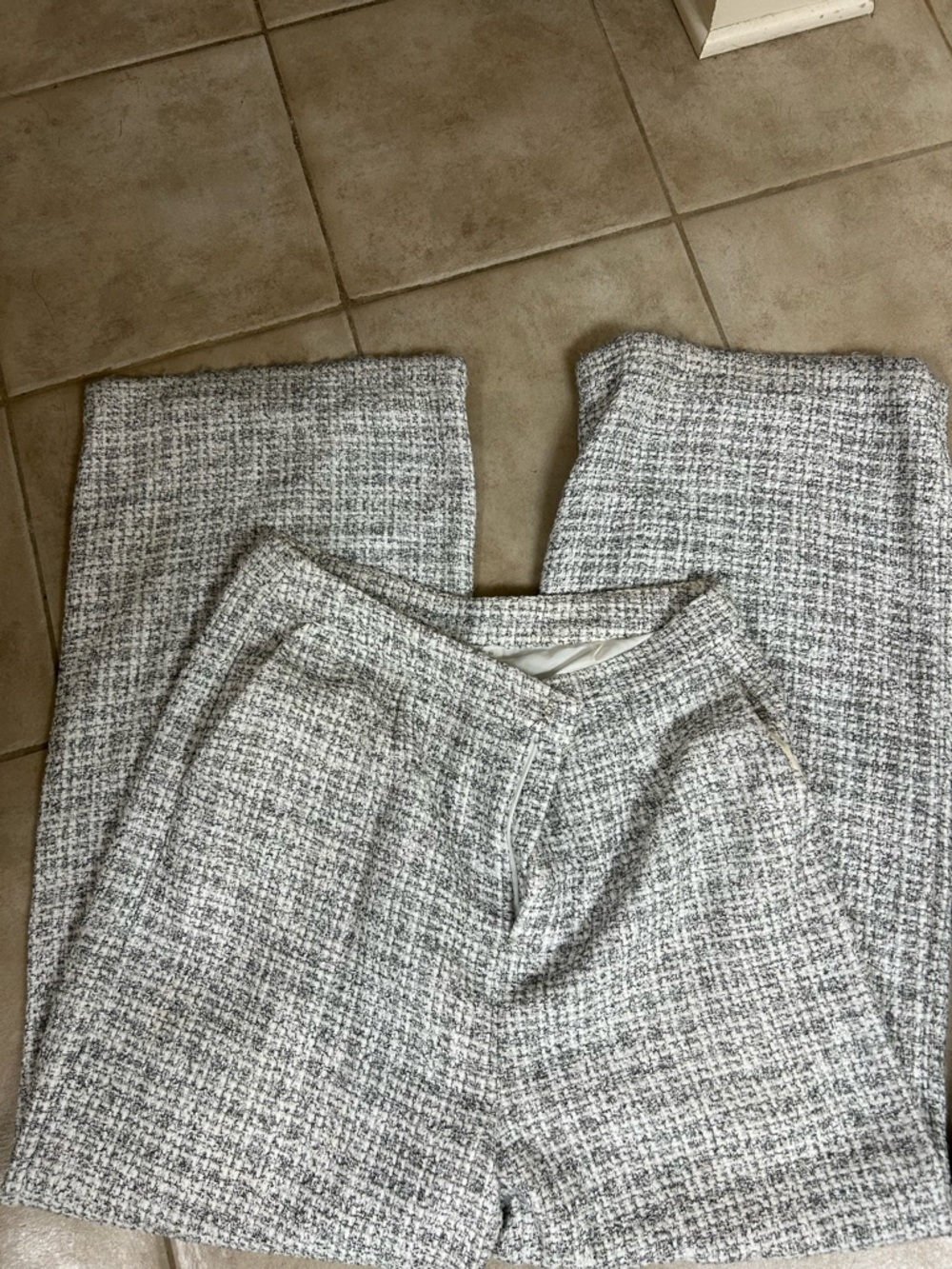Altar'd State White and Gray Tweed Blazer